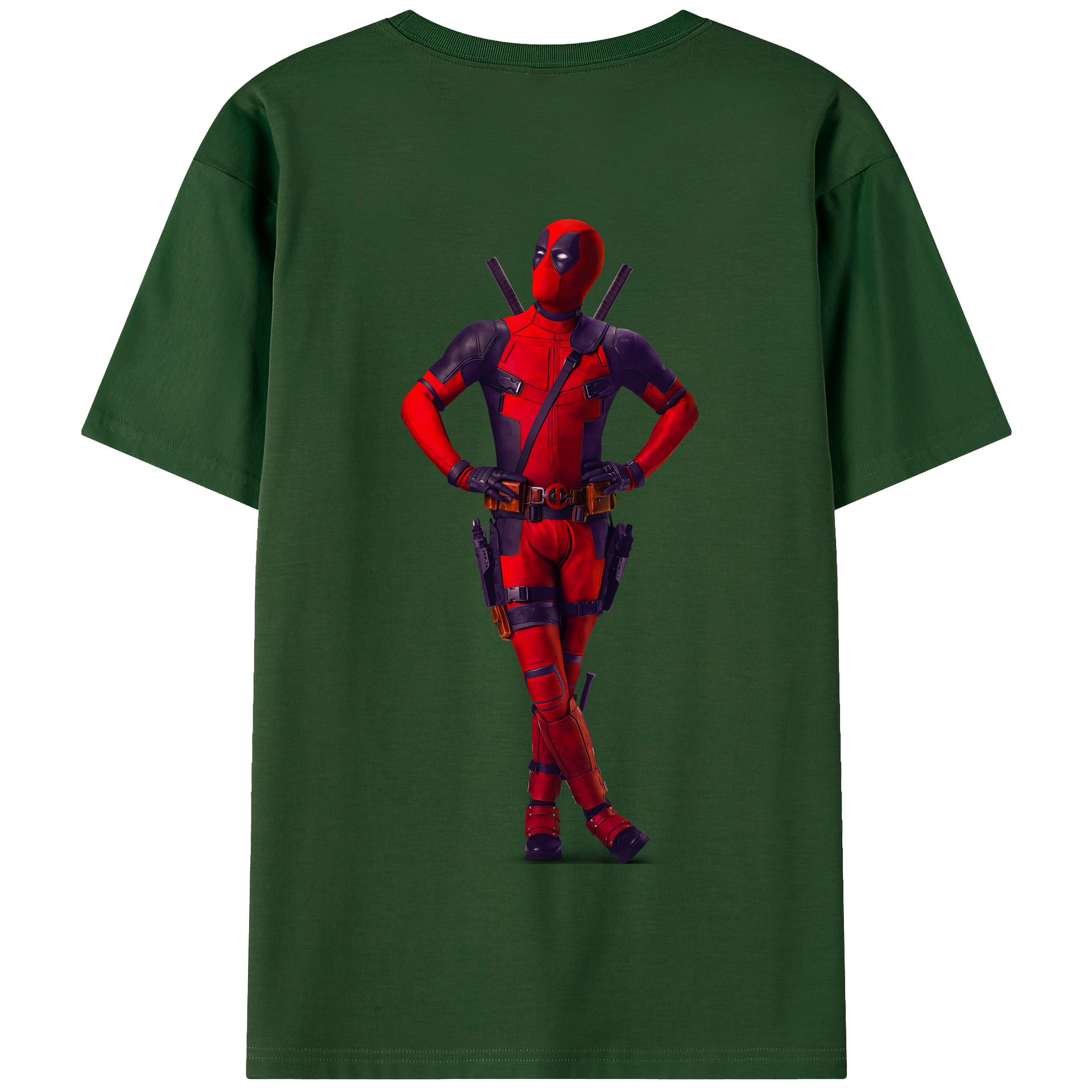 （画像用） Deadpool デッドプール 綿100％半袖Tシャツ（背面プリント）